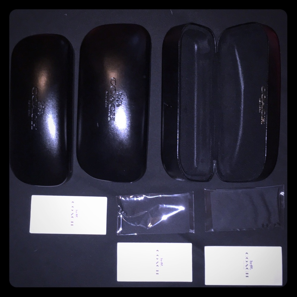 Black COACH Sunglass Cases